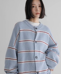 LOWRYS FARM | 【LFM(U)】ボーダーニットクルーカーディガン　 645470(カーディガン/ボレロ)