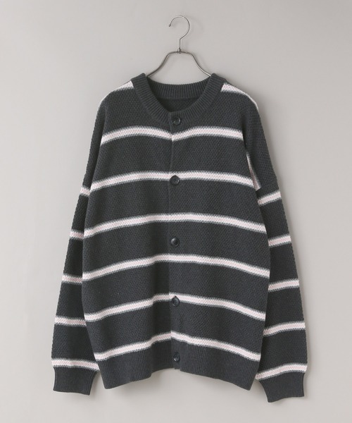 LOWRYS FARM（ローリーズファーム）の「【LFM(U)】ボーダーニットクルーカーディガン　 645470（カーディガン/ボレロ・メンズ・ブルー/チャコールグレー/グレー・FREE）」の13枚目の写真