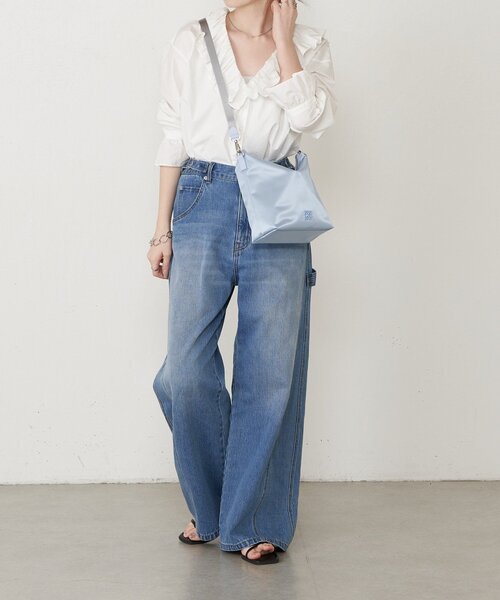 russet(ラシット)の「【撥水】スタンダードミニショルダーバッグ <クラウズナイロン>(ショルダーバッグ・レディース・ライトグレー/ブラック/ブルー系その他/ピンクベージュ/ベージュ・FREE)」の10枚目の写真