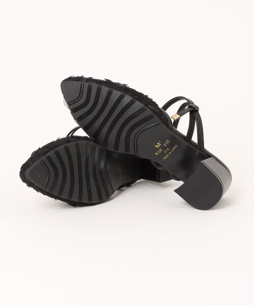 la farfa SHOES(ラ・ファーファ シューズ)の「la farfa shoes フラワー チュール ミュール(サンダル・レディース・アイボリー/ピンク/ブラック・L/XL/LL/M)」の5枚目の写真