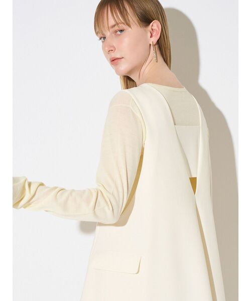 ELENDEEK（エレンディーク）の「バックベルトAラインワンピース（ワンピース・レディース・ブラック/アイボリー/グレー・02/01）」の6枚目の写真