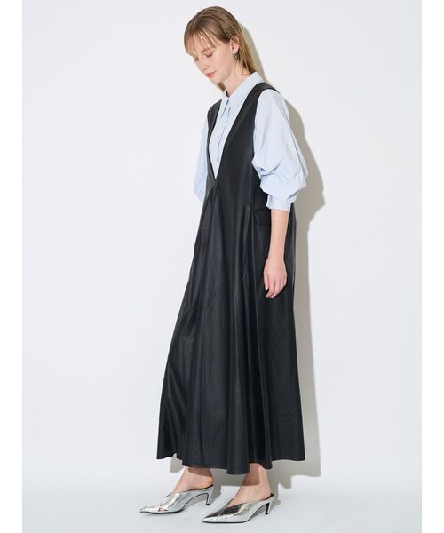 ELENDEEK（エレンディーク）の「バックベルトAラインワンピース（ワンピース・レディース・ブラック/アイボリー/グレー・02/01）」の9枚目の写真