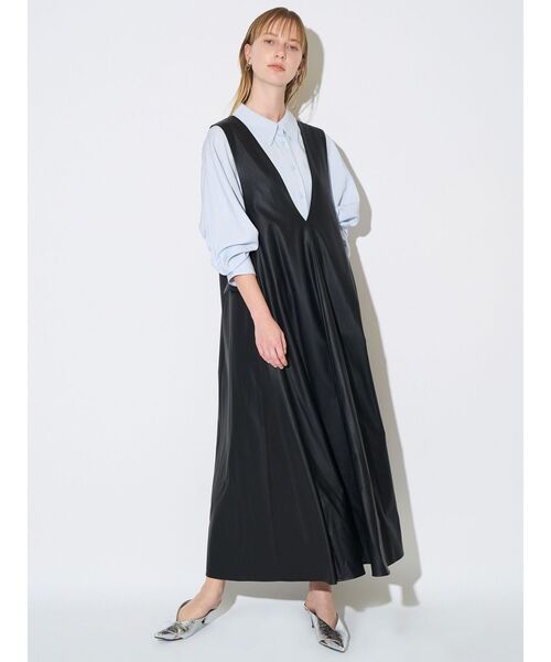 ELENDEEK（エレンディーク）の「バックベルトAラインワンピース（ワンピース・レディース・ブラック/アイボリー/グレー・02/01）」の11枚目の写真