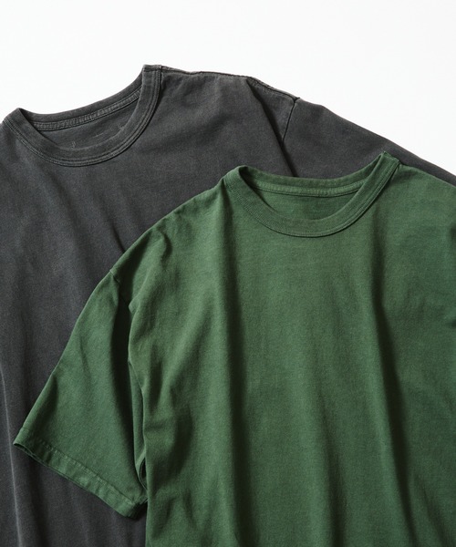 BEAMS T(ビームスティー)の「newT / Pigment Short Sleeve T-Shirt(Tシャツ/カットソー・メンズ・グリーン/ブラック系その他4・LARGE/MEDIUM/X-SMALL/XX-LARGE/X-LARGE/SMALL)」の1枚目の写真