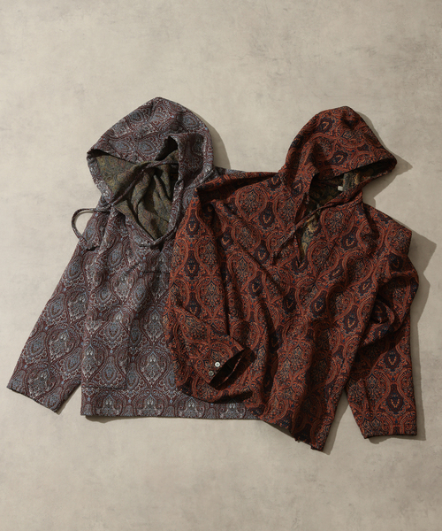 JOURNAL STANDARD J.S HOMESTEAD（ジャーナルスタンダードホームステッド）の「J.S.Homestead / ペイズリー ジャガード バハ フーディ（シャツ/ブラウス・メンズ・ブルー系その他/コバルトブルー・LARGE/MEDIUM）」の13枚目の写真