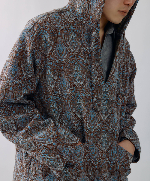 JOURNAL STANDARD J.S HOMESTEAD（ジャーナルスタンダードホームステッド）の「J.S.Homestead / ペイズリー ジャガード バハ フーディ（シャツ/ブラウス・メンズ・ブルー系その他/コバルトブルー・LARGE/MEDIUM）」の3枚目の写真