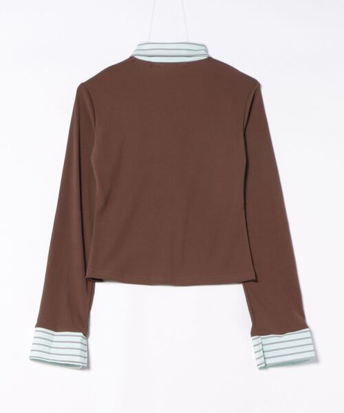 Ritzy（リッツィー）の「シャツ＋ロングスリーブT フェイクレイヤード トップス（シャツ/ブラウス・レディース・モカ・M/L）」の7枚目の写真