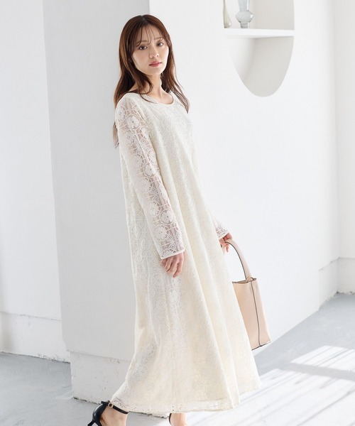 Andemiu(アンデミュウ)の「レースワンピース640988(ワンピース・レディース・アイボリー/ブラック・FREE)」の8枚目の写真