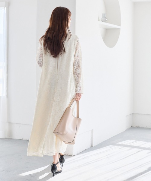 Andemiu(アンデミュウ)の「レースワンピース640988(ワンピース・レディース・アイボリー/ブラック・FREE)」の9枚目の写真