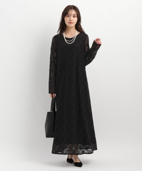 Andemiu(アンデミュウ)の「レースワンピース640988(ワンピース・レディース・アイボリー/ブラック・FREE)」の15枚目の写真