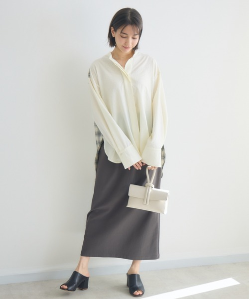 KATHARINE ROSS（キャサリンロス）の「【KATHARINE ROSS】トリコットリブスカート（スカート・レディース・ベージュ/チャコールグレー・FREE）」の8枚目の写真