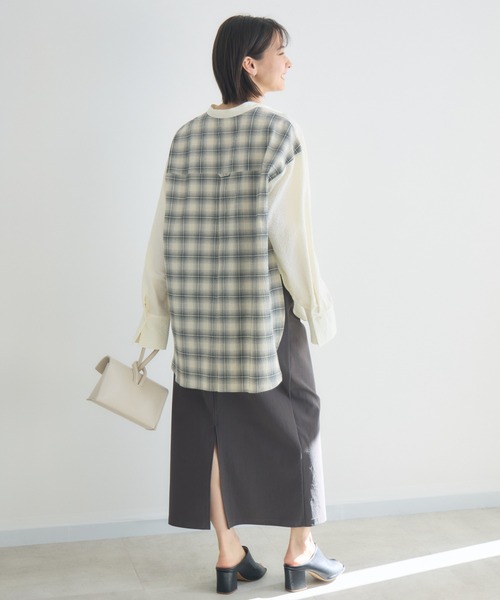 KATHARINE ROSS（キャサリンロス）の「【KATHARINE ROSS】トリコットリブスカート（スカート・レディース・ベージュ/チャコールグレー・FREE）」の7枚目の写真