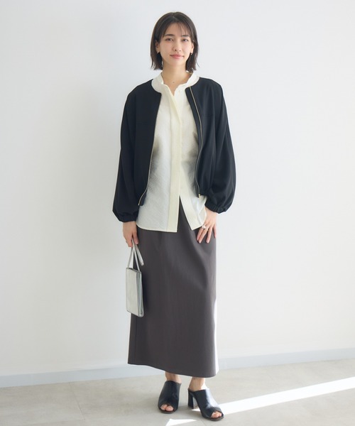 KATHARINE ROSS（キャサリンロス）の「【KATHARINE ROSS】トリコットリブスカート（スカート・レディース・ベージュ/チャコールグレー・FREE）」の10枚目の写真