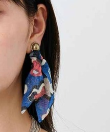 mensha!（メンシャ）の「ｍｅｎｓｈａ！ヴィンテージライクな　ガーゼスカーフ風２‐ＷＡＹイヤアクセ（ピアス（両耳用））」