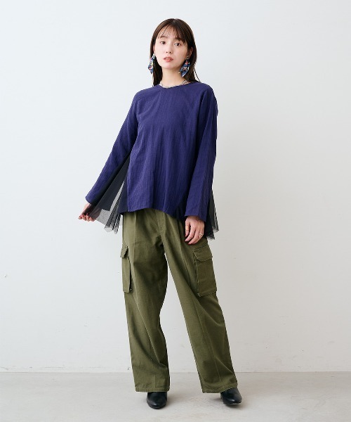 mensha!(メンシャ)の「mensha!ヴィンテージライクな ガーゼスカーフ風2‐WAYイヤアクセ(ピアス(両耳用)・レディース・レッド系その他/ブラック系その他/ブルー系その他・1/2)」の14枚目の写真