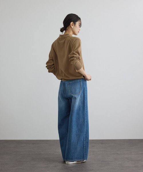 SALON adam et rope'（サロン アダム エ ロペ）の「【WEB限定】フロントタックデニムパンツ（デニムパンツ・レディース・サックスブルー/ブルー系その他4・M/S）」の18枚目の写真