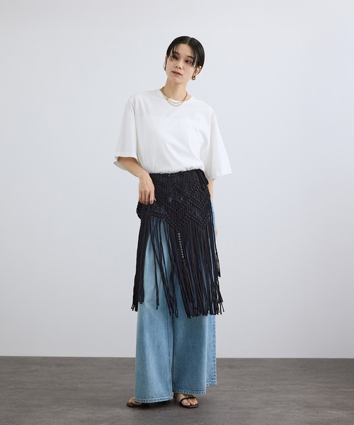 SALON adam et rope'(サロン アダム エ ロペ)の「【WEB限定】フロントタックデニムパンツ(デニムパンツ・レディース・サックスブルー/ブルー系その他4・M/S)」の13枚目の写真