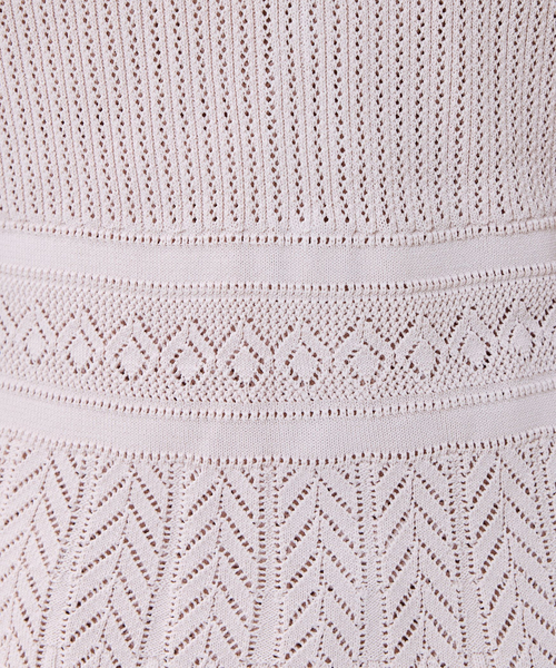 NARACAMICIE（ナラカミーチェ）の「【NARACAMICIE】透かし編みペプラムカーディガン（カーディガン/ボレロ・レディース・ネイビー/ブラウン/ピンク/ブルー/ブラック・M/L）」の15枚目の写真