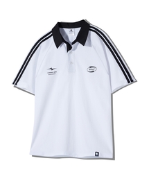 ラグビーカラー半袖Tシャツ GT-372_ホワイト