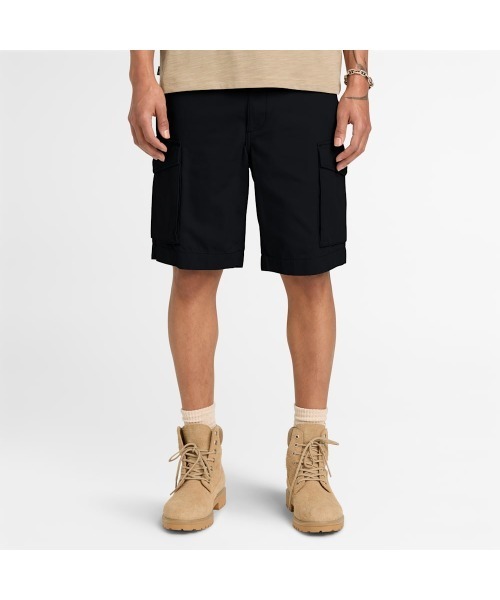 Timberland(ティンバーランド)の「キャンバス カーゴ ショーツ ユニセックス(カーゴパンツ・メンズ・ブラック・30inch/32inch/34inch/36inch/38inch)」の1枚目の写真