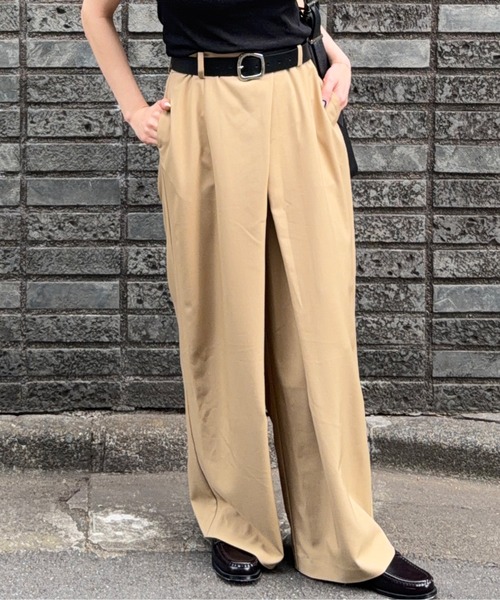 DRAW(ドロー)の「DRAW(ドロー) /フロントクロスパンツ(その他パンツ・レディース・ベージュ/グレー・M/L)」の2枚目の写真
