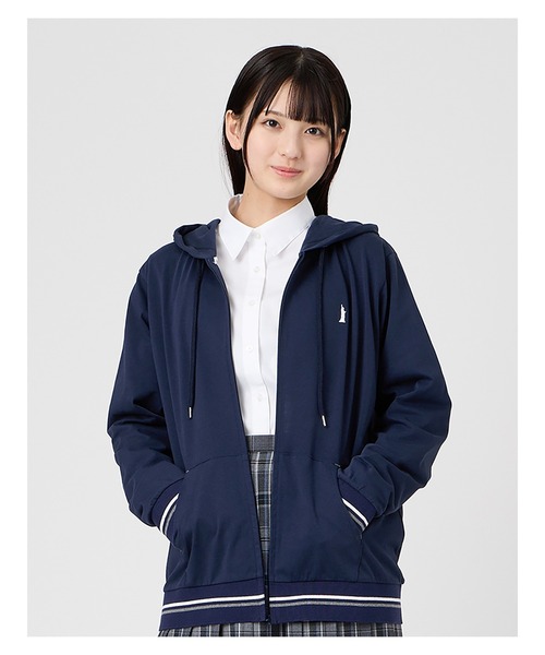 パーカー ジップ 長袖 スウェット トレーナー 女子 制服 学生服 中学