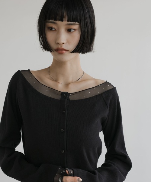 LOWRYS FARM（ローリーズファーム）の「２ＷＡＹレイヤードＬＳ 638375（Tシャツ/カットソー・レディース・イエロー/ブラック/アイボリー・FREE）」の3枚目の写真