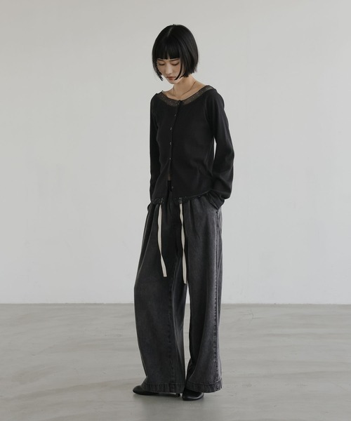 LOWRYS FARM（ローリーズファーム）の「２ＷＡＹレイヤードＬＳ 638375（Tシャツ/カットソー・レディース・イエロー/ブラック/アイボリー・FREE）」の5枚目の写真