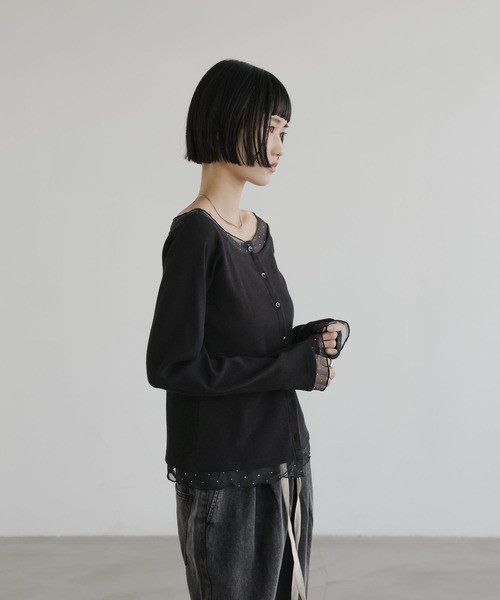 LOWRYS FARM（ローリーズファーム）の「２ＷＡＹレイヤードＬＳ 638375（Tシャツ/カットソー・レディース・イエロー/ブラック/アイボリー・FREE）」の7枚目の写真