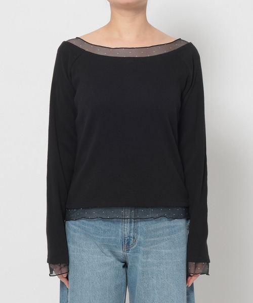 LOWRYS FARM（ローリーズファーム）の「２ＷＡＹレイヤードＬＳ 638375（Tシャツ/カットソー・レディース・イエロー/ブラック/アイボリー・FREE）」の9枚目の写真