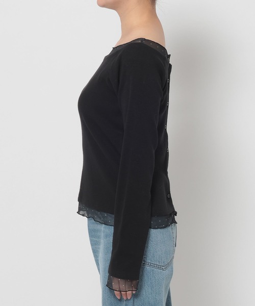 LOWRYS FARM（ローリーズファーム）の「２ＷＡＹレイヤードＬＳ 638375（Tシャツ/カットソー・レディース・イエロー/ブラック/アイボリー・FREE）」の10枚目の写真