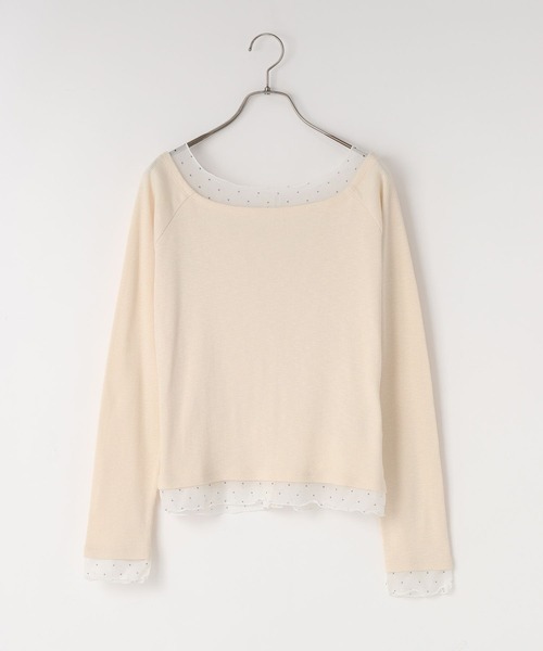 LOWRYS FARM（ローリーズファーム）の「２ＷＡＹレイヤードＬＳ 638375（Tシャツ/カットソー・レディース・イエロー/ブラック/アイボリー・FREE）」の21枚目の写真