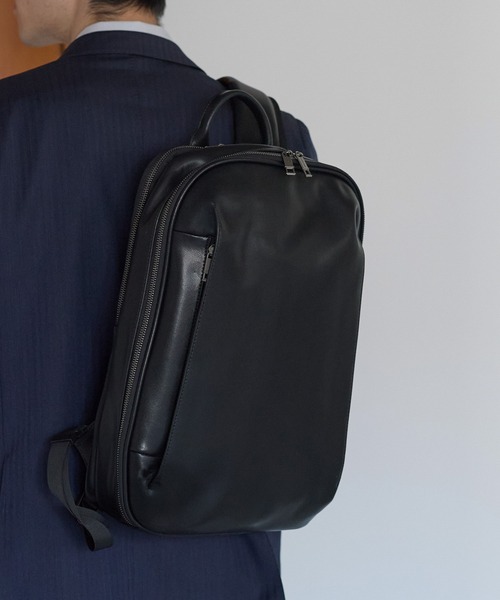 【グッシオ　ウォーモ】牛革ビジネスリュック　スプリットレザー　通勤通学