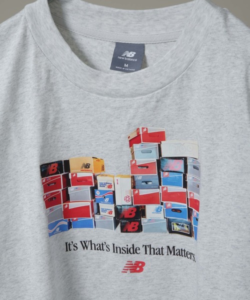 NEW BALANCE（ニューバランス）の「new balance/ボックスTシャツ（Tシャツ/カットソー・メンズ・グレー・M/L）」の5枚目の写真