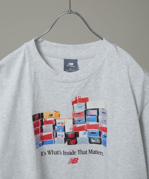 NEW BALANCE（ニューバランス）の「new balance/ボックスTシャツ（Tシャツ/カットソー・メンズ・グレー・M/L）」の3枚目の写真