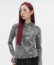 Camo Slim Hoodie [Charcoal]