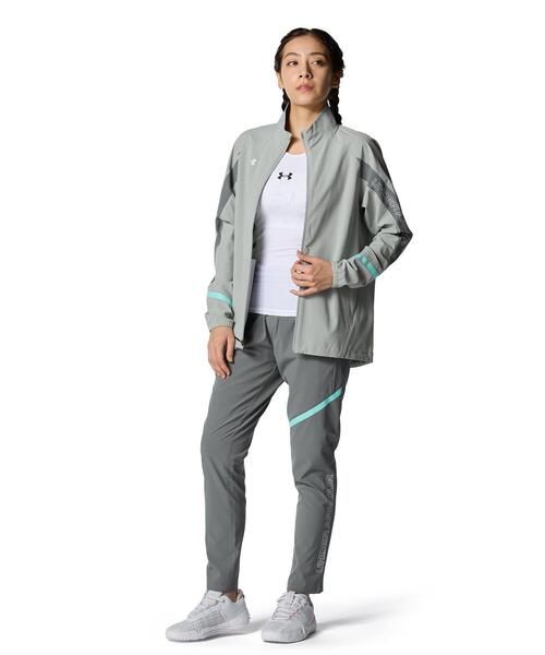 UNDER ARMOUR(アンダーアーマー)の「UAウーブン ジャケット(トレーニング/レディース)(その他アウター・レディース・グレー系その他・L/M/S/XL)」の3枚目の写真