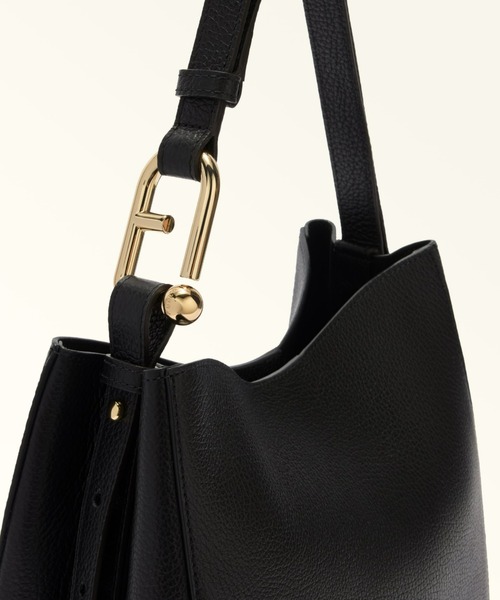 FURLA（フルラ）の「フルラ ヌヴォラ (Furla Nuvola) バケットバッグ S（ショルダーバッグ・レディース・オフホワイト/ブラック/モカ・ONE SIZE）」の5枚目の写真