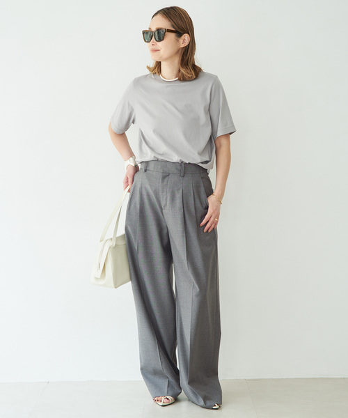 Deuxieme Classe（ドゥーズィエムクラス）の「*Tapered タックパンツ（スラックス・レディース・グレー/ベージュ系その他・36/38/34）」の7枚目の写真