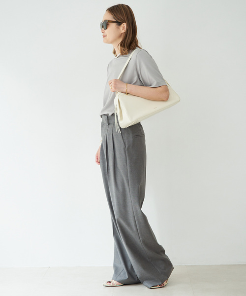 Deuxieme Classe（ドゥーズィエムクラス）の「*Tapered タックパンツ（スラックス・レディース・グレー/ベージュ系その他・36/38/34）」の8枚目の写真