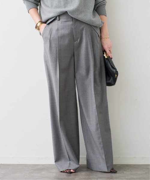 Deuxieme Classe（ドゥーズィエムクラス）の「*Tapered タックパンツ（スラックス・レディース・グレー/ベージュ系その他・36/38/34）」の10枚目の写真