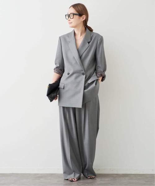 Deuxieme Classe（ドゥーズィエムクラス）の「*Tapered タックパンツ（スラックス・レディース・グレー/ベージュ系その他・36/38/34）」の17枚目の写真
