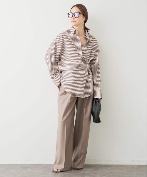 Deuxieme Classe(ドゥーズィエムクラス)の「*Tapered タックパンツ(スラックス・レディース・グレー/ベージュ系その他/ベージュ・36/38/34)」の5枚目の写真