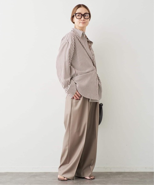 Deuxieme Classe(ドゥーズィエムクラス)の「*Tapered タックパンツ(スラックス・レディース・グレー/ベージュ系その他/ベージュ・36/38/34)」の6枚目の写真