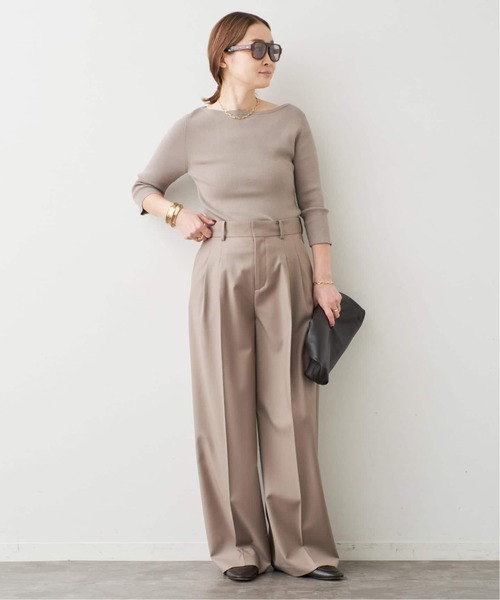 Deuxieme Classe(ドゥーズィエムクラス)の「*Tapered タックパンツ(スラックス・レディース・グレー/ベージュ系その他/ベージュ・36/38/34)」の8枚目の写真