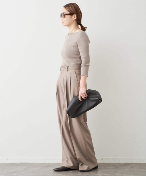 Deuxieme Classe(ドゥーズィエムクラス)の「*Tapered タックパンツ(スラックス・レディース・グレー/ベージュ系その他/ベージュ・36/38/34)」の9枚目の写真
