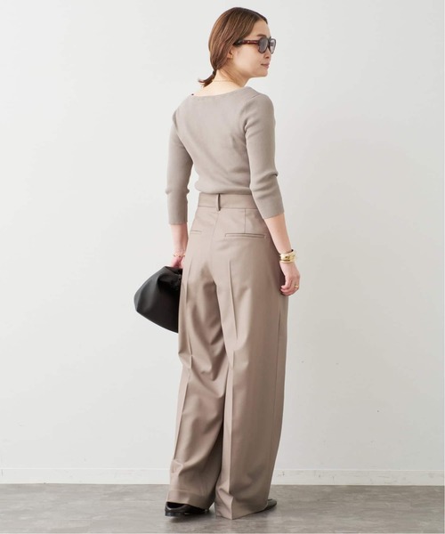 Deuxieme Classe(ドゥーズィエムクラス)の「*Tapered タックパンツ(スラックス・レディース・グレー/ベージュ系その他/ベージュ・36/38/34)」の10枚目の写真