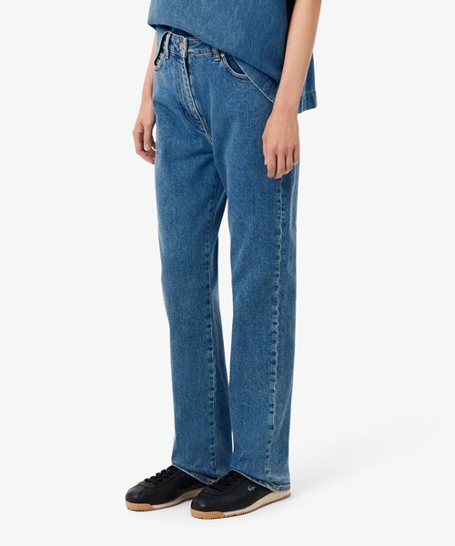 LACOSTE(ラコステ)の「ハイウエスト ストレッチストレートデニムパンツ(デニムパンツ・レディース・ブルー・40/38/36/34)」の2枚目の写真