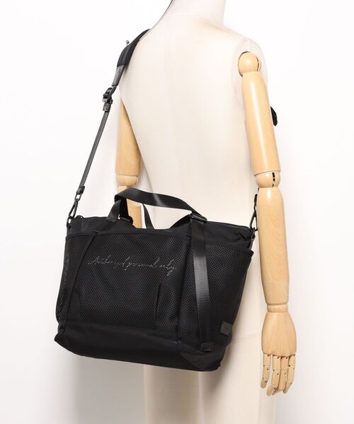 KATHARINE ROSS(キャサリンロス)の「【KATHARINE ROSS】メッシュポケットミドルトートバッグ(トートバッグ・レディース・ブラック/ライトベージュ・MEDIUM)」の6枚目の写真