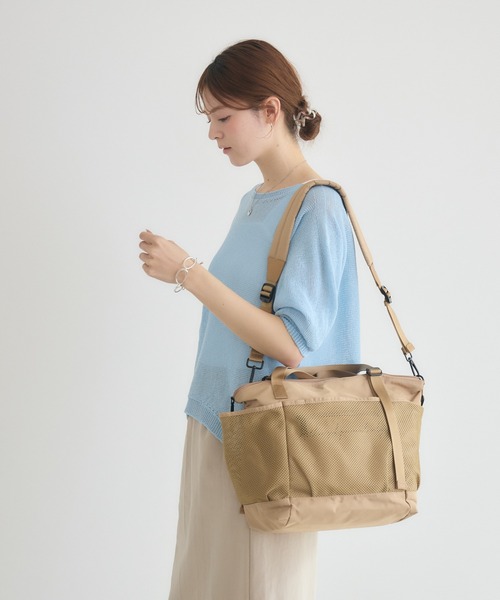 story.(ストーリー)の「【story.】メッシュポケットミドルトートバッグ(トートバッグ・レディース・ブラック/ライトベージュ・MEDIUM)」の14枚目の写真